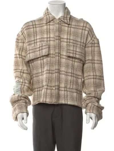 Pre-owned B1archive Plaid Print Long Sleeve Shirt W/ Tags In Neutral
