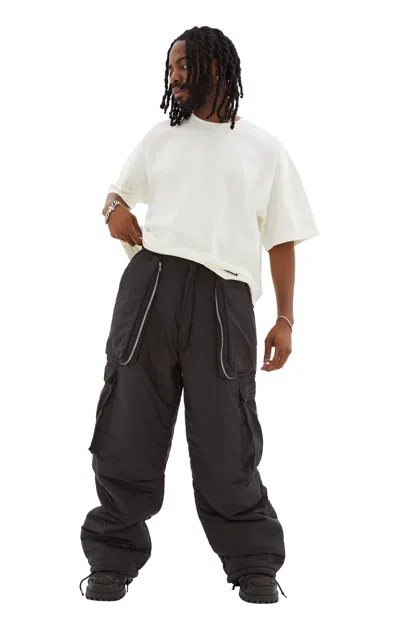 B1archive Wide Leg Cargo In Black