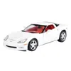 B2b Replicas 1 By 24 Scale Motormax - 2005 Chevrolet Corvette C6 Model Car In Whtie With Red Interior History Of 