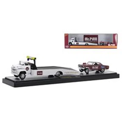 B2b Replicas Auto-haulers Coca-cola Release Car Transporter For 1958 Chevrolet Spartan Lcf & 1967 Chevrolet Nova