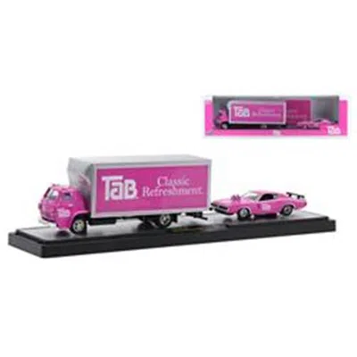 B2b Replicas Auto-haulers Coca-cola Release Diecast Truck Sets For 1969 Dodge L600 & 1971 Dodge Charger