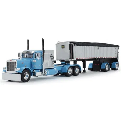 B2b Replicas B2breplicas Dcp Peterbilt 379 Model Truck Cyan & Chrome