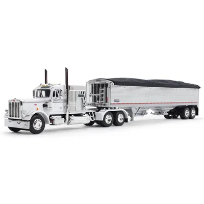 B2b Replicas B2breplicas Dcp Peterbilt Model 359 Semi Model Truck White & Chrome
