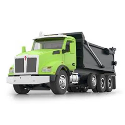 B2b Replicas B2breplicas Die Cast Promotions Truck Model For Kenworth T880 Rogue Dump Truck Lime Green & Black
