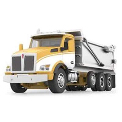 B2b Replicas B2breplicas Die Cast Promotions Truck Model For Kenworth T880 Rogue Dump Truck Yellow White & Chrome
