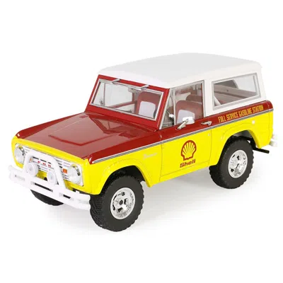 B2b Replicas B2breplicas Greenlight Shell Oil 1977 Ford Bronco Car Model Kit Red & Yellow
