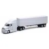 B2b Replicas B2breplicas New-ray Peterbilt 387 Long Hauler With Dry Van Trailer In White Model