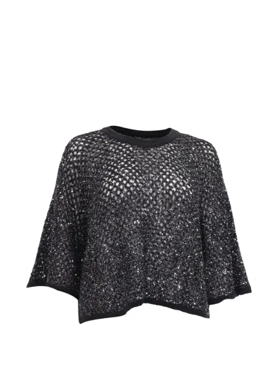Pre-owned Ba&sh 2010-2020s Nate Sequin Sweater In Black