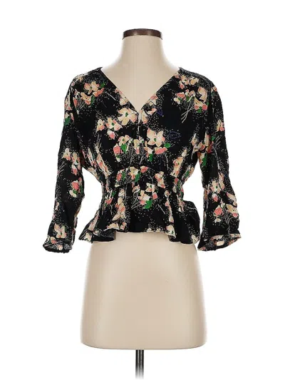 Pre-owned Ba&sh 3/4 Sleeve Blouse In Black