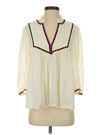 Pre-owned Ba&sh 3/4 Sleeve Blouse In Ivory