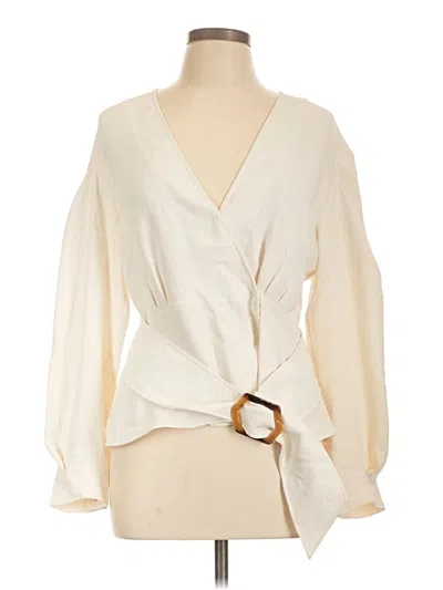 Pre-owned Ba&sh 3/4 Sleeve Blouse In Ivory