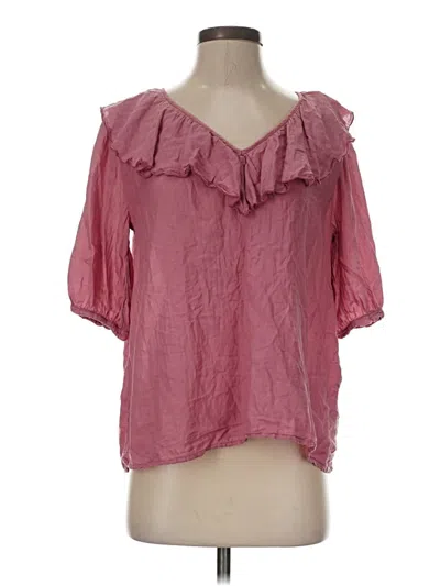 Pre-owned Ba&sh 3/4 Sleeve Blouse In Pink