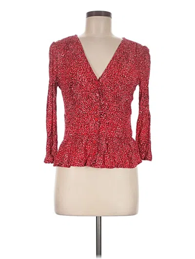 Pre-owned Ba&sh 3/4 Sleeve Blouse In Red