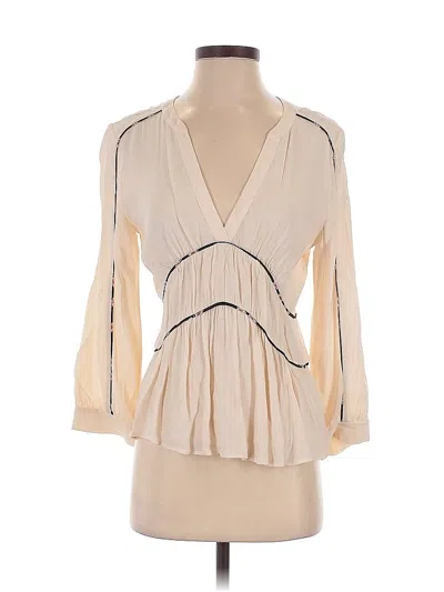 Pre-owned Ba&sh 3/4 Sleeve Blouse In White