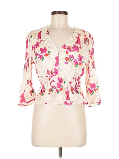 Pre-owned Ba&sh 3/4 Sleeve Blouse In White