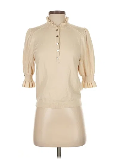 Pre-owned Ba&sh 3/4 Sleeve Blouse In White