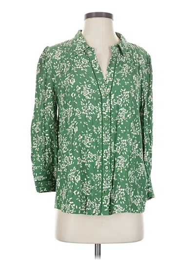 Pre-owned Ba&sh 3/4 Sleeve Button Down Shirt In Green