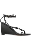 Ba&sh 90mm Conny Wedge Sandals In Black