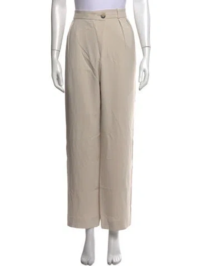 Pre-owned Ba&sh Acetate Wide Leg Pants In Neutrals