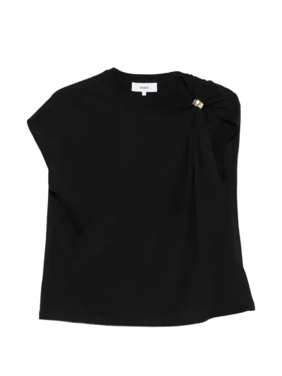Ba&sh Allia Gathered-detail T-shirt In Black