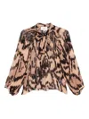 Ba&sh Alof Neck-tie Graphic-print Blouse In Animal Print