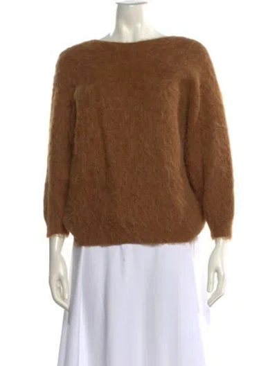Pre-owned Ba&sh Alpaca Bateau Neckline Sweater In Neutral