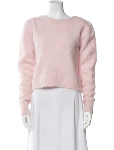 Pre-owned Ba&sh Alpaca Bateau Neckline Sweater In Pink