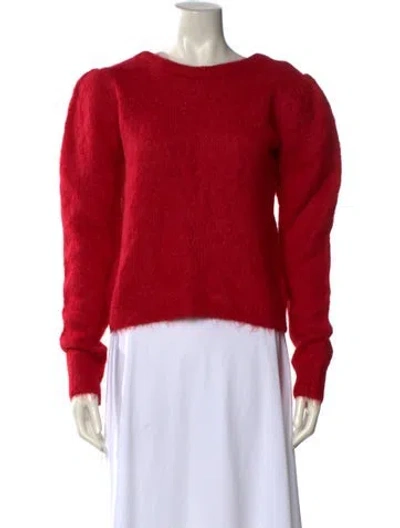 Pre-owned Ba&sh Alpaca Bateau Neckline Sweater In Red