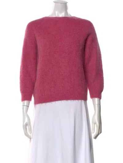 Pre-owned Ba&sh Alpaca Mock Neck Sweater In Pink