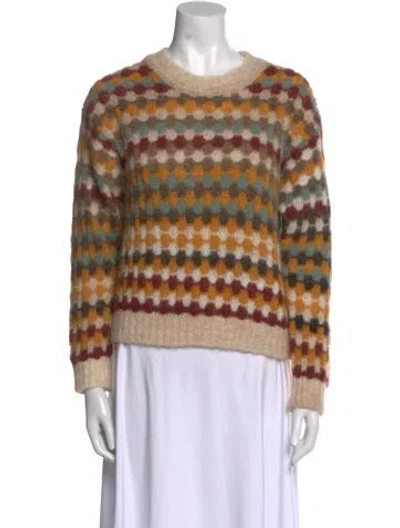Pre-owned Ba&sh Alpaca Printed Sweater In Brown