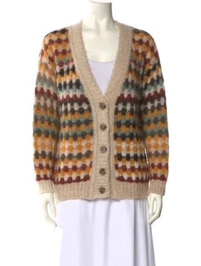 Pre-owned Ba&sh Alpaca Printed Sweater In Neutral