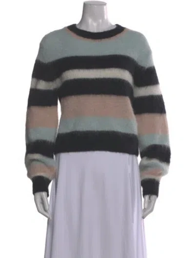 Pre-owned Ba&sh Alpaca Striped Sweater In Blue