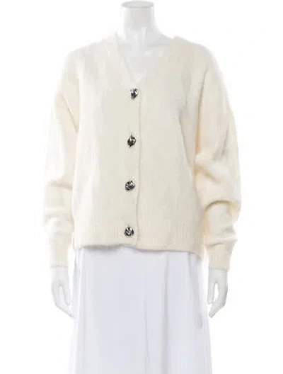 Pre-owned Ba&sh Alpaca V-neck Sweater In Neutrals
