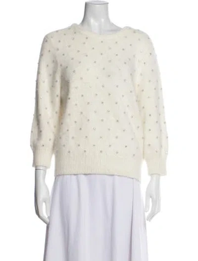 Pre-owned Ba&sh Angora Crew Neck Sweater In Neutrals