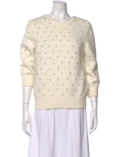 Pre-owned Ba&sh Angora Patterned Sweater In Neutral