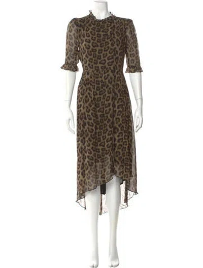 Pre-owned Ba&sh Animal Print Long Dress