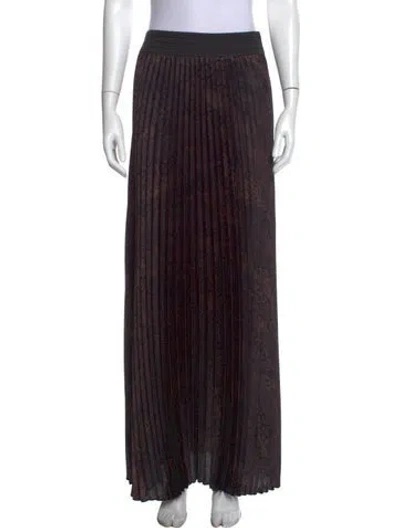 Pre-owned Ba&sh Animal Print Long Skirt In Multicolor