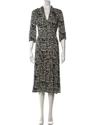 Pre-owned Ba&sh Animal Print Midi Length Dress In Multi