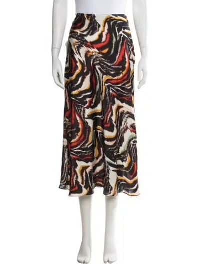 Pre-owned Ba&sh Animal Print Midi Length Skirt In Multi