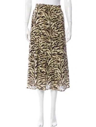 Pre-owned Ba&sh Animal Print Midi Length Skirt In Neutral