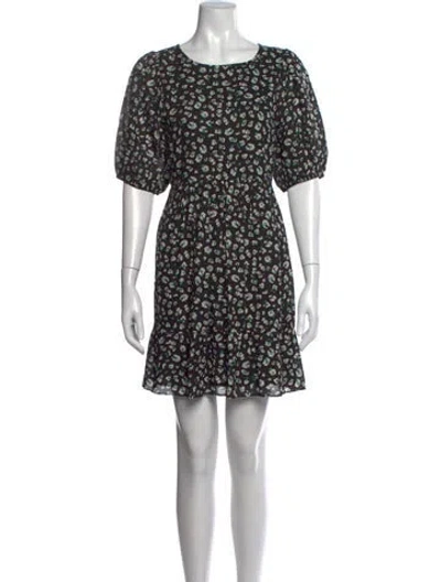 Pre-owned Ba&sh Animal Print Mini Dress In Black