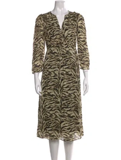 Pre-owned Ba&sh Animal Print Mini Dress W/ Tags In Neutral