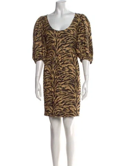 Pre-owned Ba&sh Animal Print Mini Dress W/ Tags In Neutrals