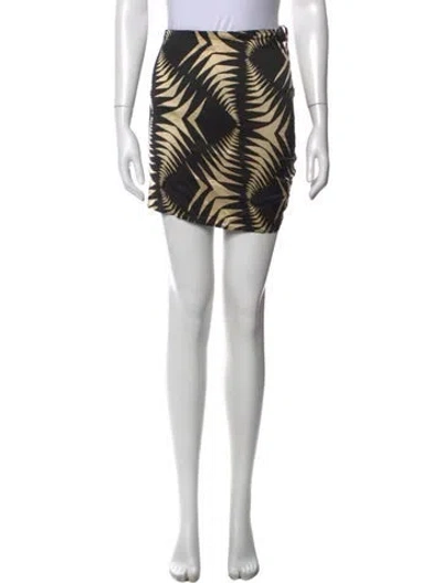 Pre-owned Ba&sh Animal Print Mini Skirt In Black