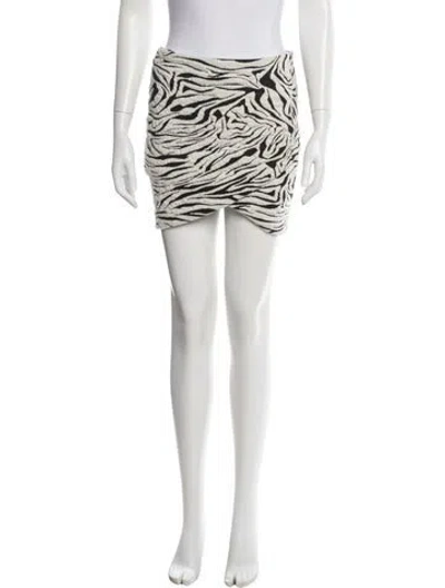 Pre-owned Ba&sh Animal Print Mini Skirt In Brown