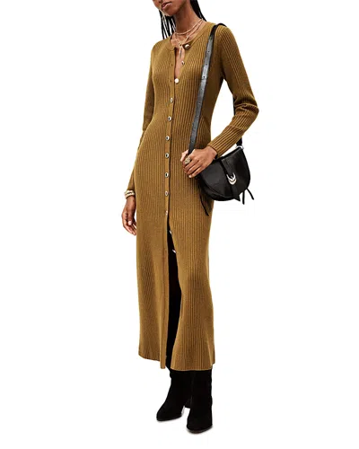 Ba&sh Anisa Button Front Dress In Brown