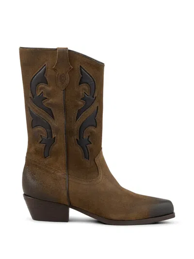 Ba&sh Appliqué Cowboy Boots In Brown
