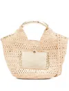 Ba&sh Ara Crochet Tote Bag In Neutral