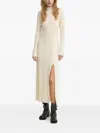Ba&sh Armia Ribbed-knit Maxi Dress In Neutral