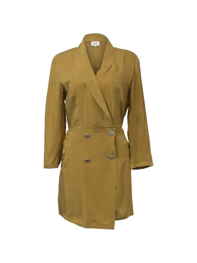 Pre-owned Ba&sh Arya Double-breasted Dress In Yellow